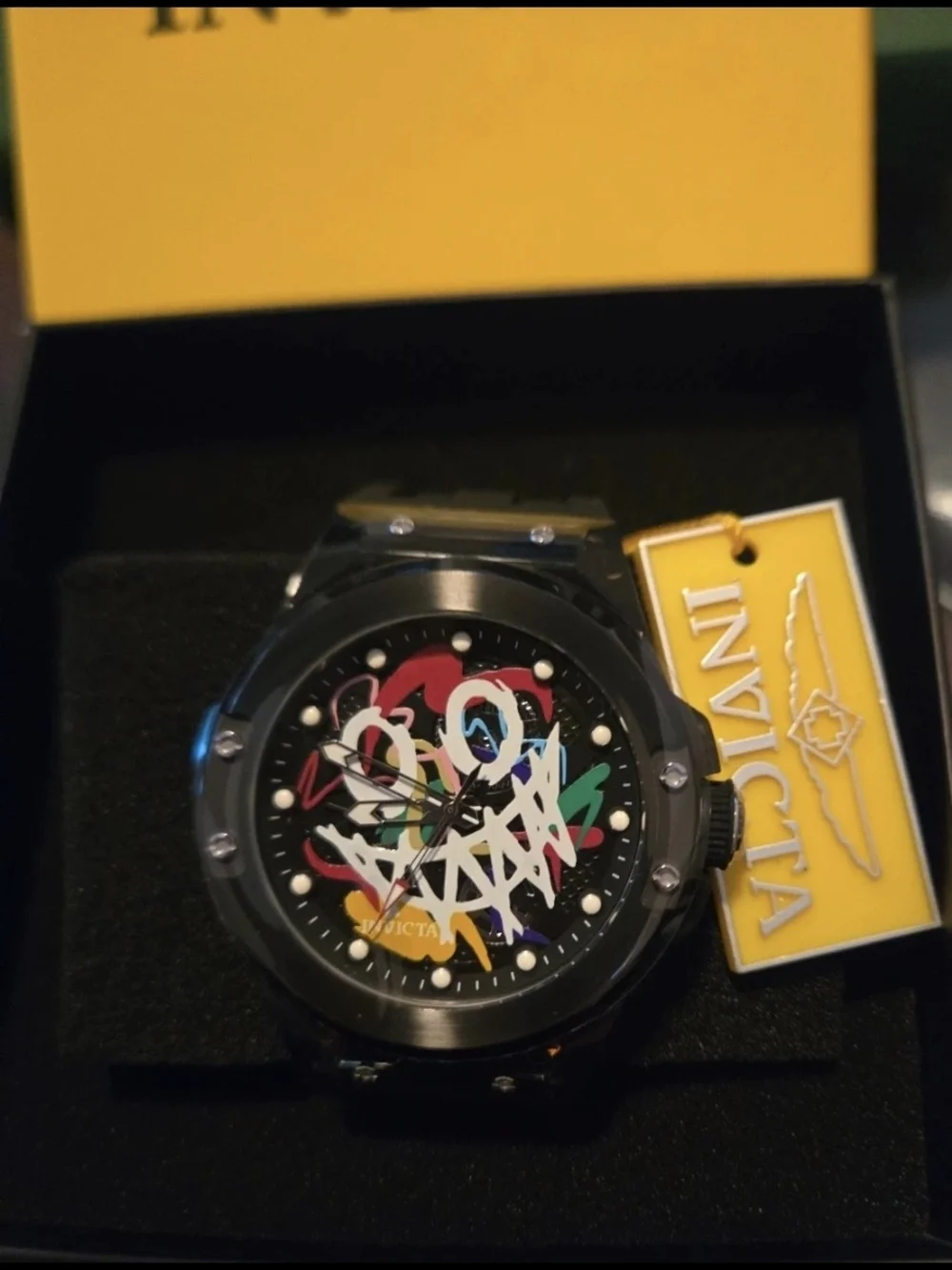 50005 Invicta Sea Base Rogue Graffiti Dial Black Men's Watch 45mm